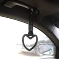 thumbnail image 1 of 8 Uds Likrtyny JDM corazón tren autobús mango correa de mano coche parachoques trasero advertencia bucle negro, 1 of 6