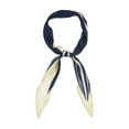 thumbnail image 1 of INSPIRAR CHIC Bufanda de Cuello de Mujer con Diseño de Rombo y Rayas, Accesorio de Bolsa, Azul Marino, 1 of 6