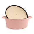 thumbnail image 4 of BergHOFF Neo Cast Iron 8qt. Oval Dutch Oven 13" with Lid, Pink, 4 of 8