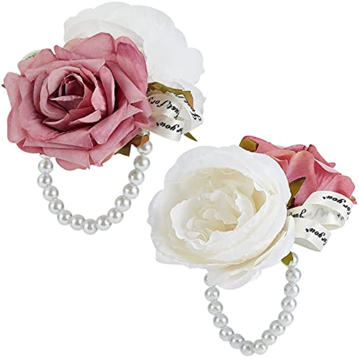 Buy Wedding Wrist Corsage 2Pcs Flower Pearl Bracelet Wrist Flower Wedding  Bride Wrist Corsage for Women Bride Bridesmaid for WeddingsChampagne  Online at Low Prices in India  Amazonin