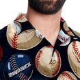 thumbnail image 5 of Baseball Men's Short Sleeve Beach Shirts Hawaiian Button Down Casual Summer Printed Unisex Top, 5 of 6