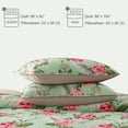 thumbnail image 7 of Exclusivo Mezcla Floral Quilt Set Queen Size, 3-Piece Reversible Quilt Bedding Set with Botanical Pink Flower Pattern, Lightweight and Soft Bedspread Coverlets, 7 of 7