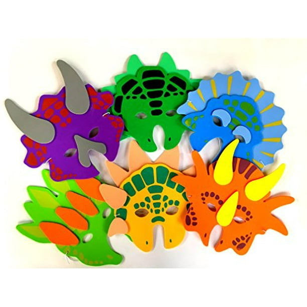 Playscene 1 Dozen Foam Dinosaur Masks, Party Favors for Children (12 Dinosaur Masks) Walmart