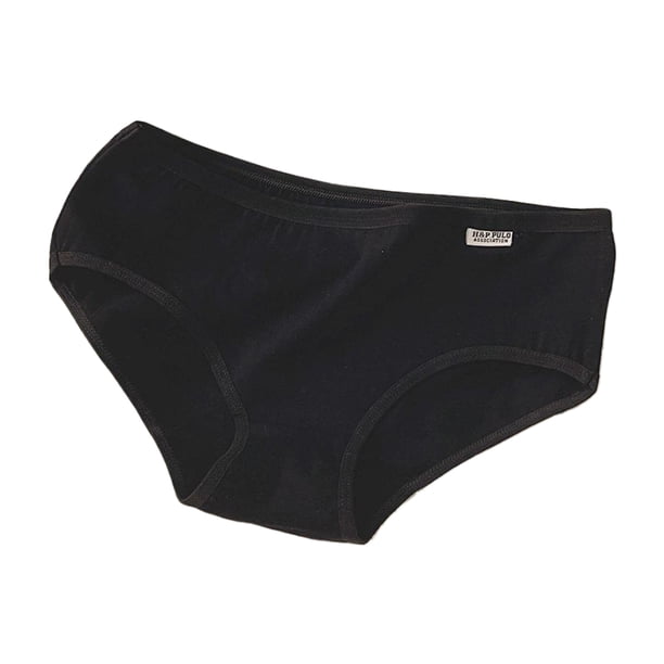 Guardurnaity Bragas cómodas 100 de algodón para mujer, calzoncillos higiénicos de tamaño Individual, ropa interior de Color caramelo de talla Ropa interior Puro algodón negro SG