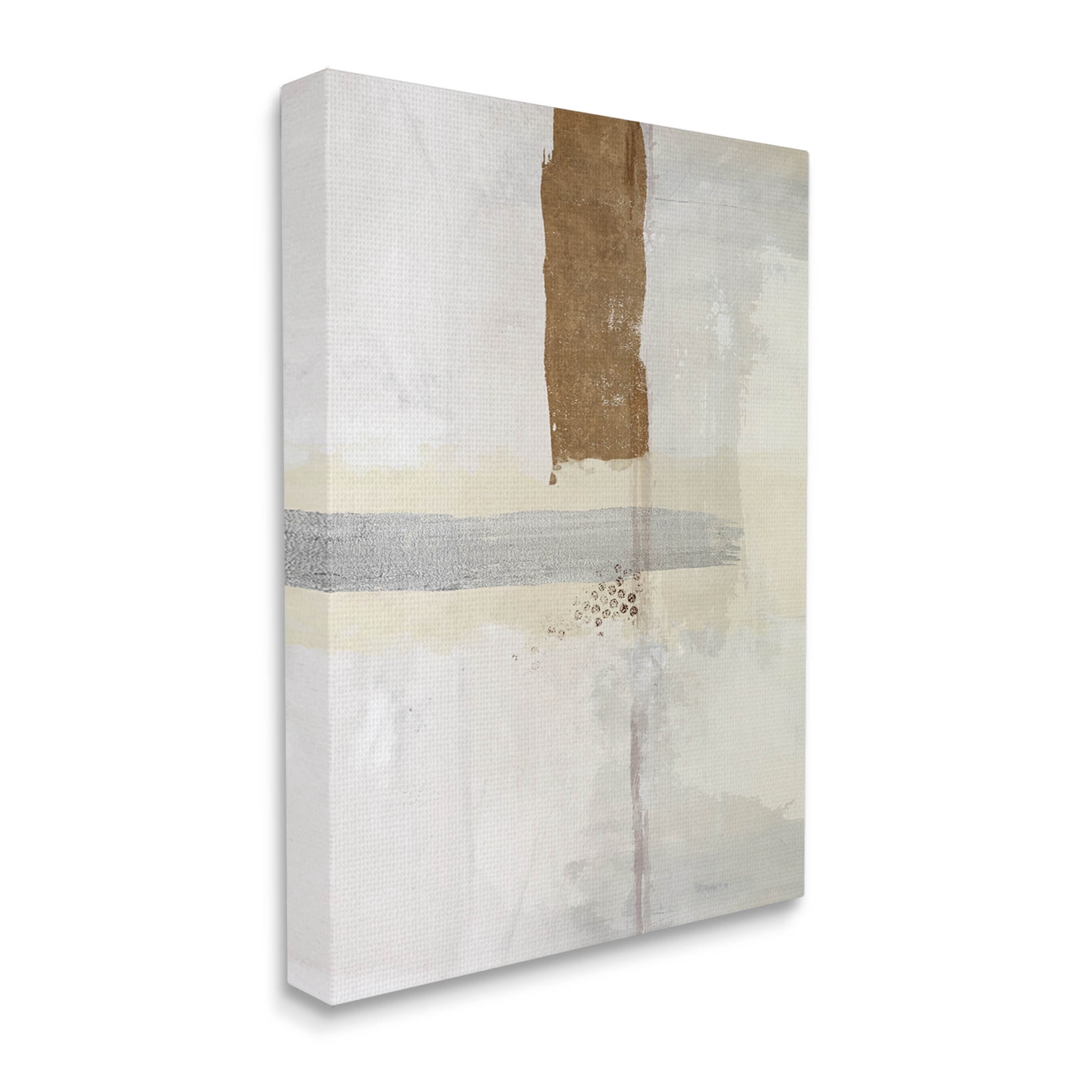 Contemporary Brushed Composition Abstract Graphic Art Gallery Wrapped Canvas Print Wall Art