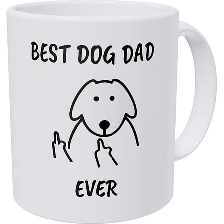 

Funny Coffee Mugs Best Dog Dad Ever Ceramic Coffee Mug 11 Oz Tea Cup Unique Birthday and Holiday Gifts