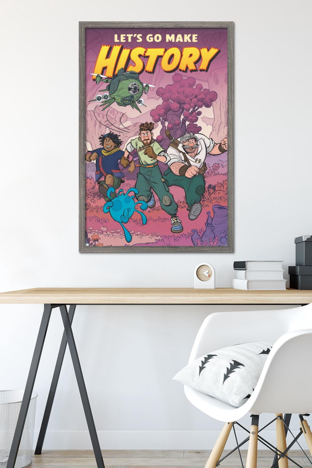 Disney Strange World - Let's Go Make History Wall Poster, 22.375" x 34" Framed