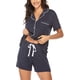 thumbnail image 2 of Conjunto de pijamas de manga corta para mujer, con botones, para dormir, suave, para salón, tamaño mediano Jormftte WRMH-1058-1, 2 of 6