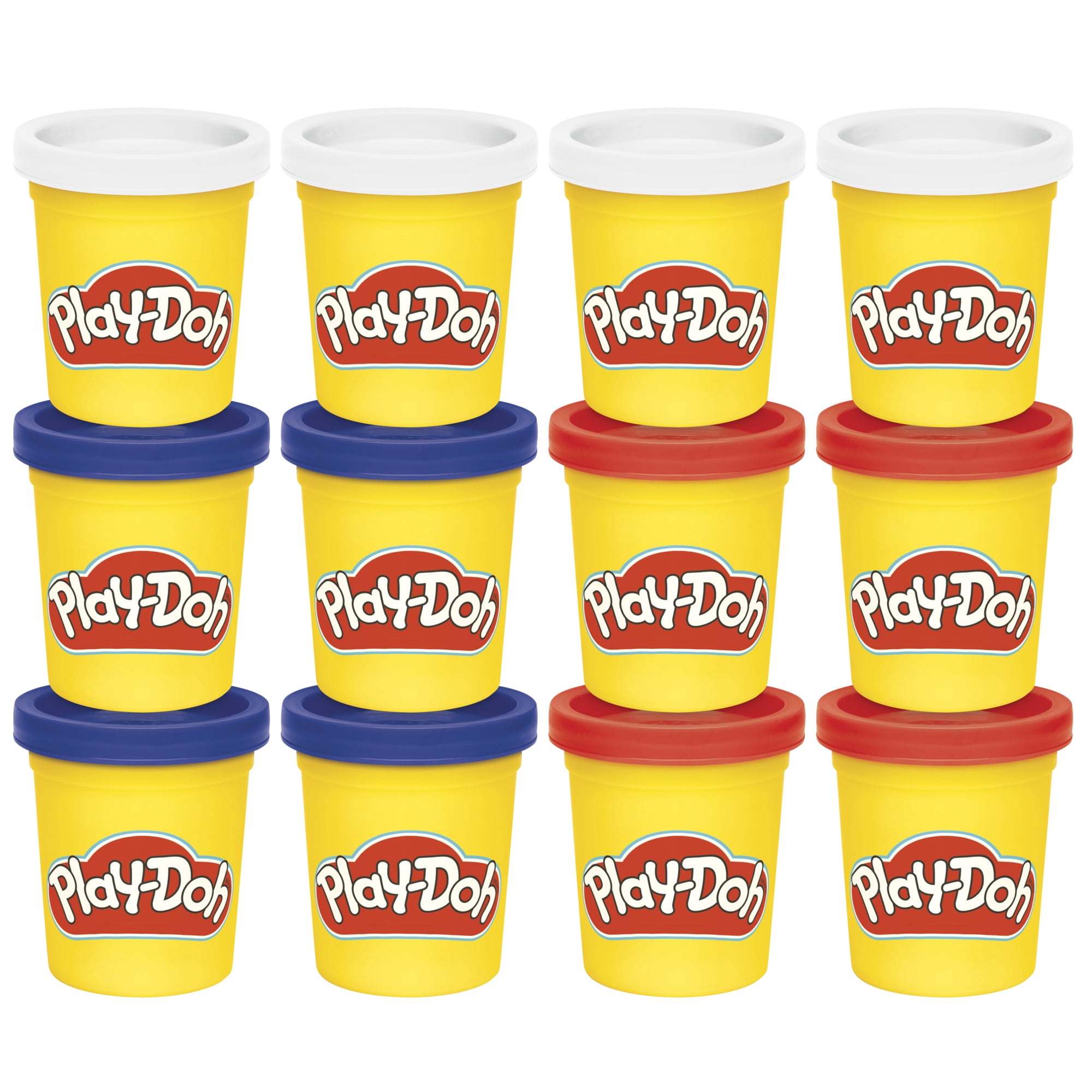 Play-Doh 12 Pack Red White and Blue 2 oz Cans, Creative Summer Activities for Kids, Patriotic Toys , Ages 2+