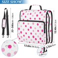 thumbnail image 2 of FORMRS Zipper Binder with Shoulder Strap 2-inch Ring 500 Sheet Capacity File Bag, Purple Polka Dots, 2 of 5
