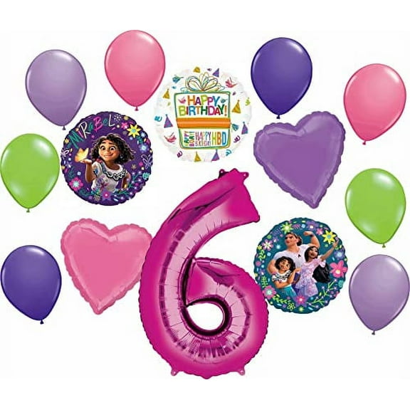 Encanto 6th Birthday Party Supplies Balloon Bouquet Decorations