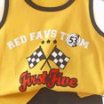 thumbnail image 3 of Toddler Boy Summer Outfit Cute Cartoon Print Tank Tops with Shorts Set 2 Piece Baby Boys Casual Clothes, 3 of 4