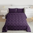 thumbnail image 2 of Feelyou Purple Hipple Damask Twin Comforter Sets, Boho Butterfly Animal Bedding Set, 2pcs, 2 of 8