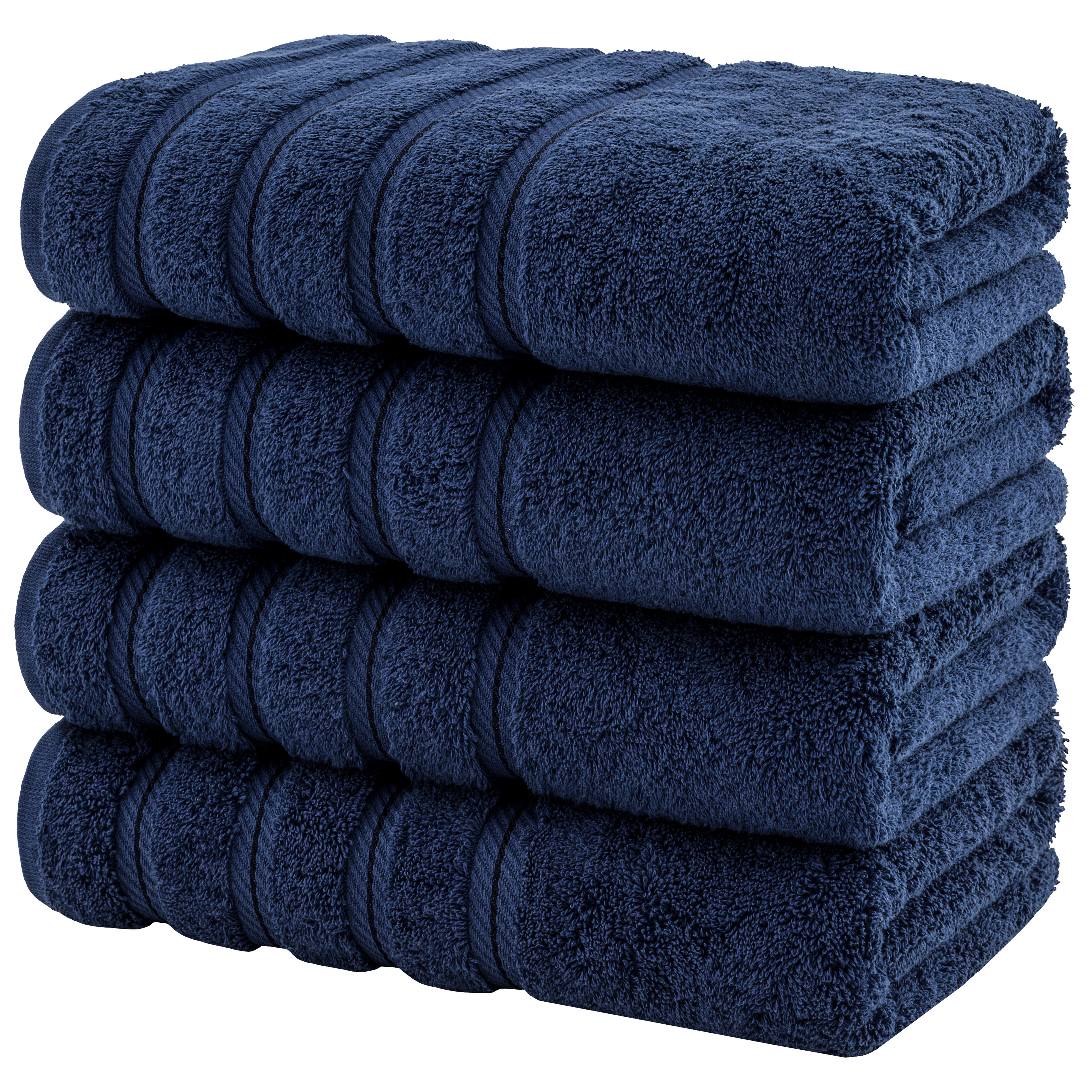 American Soft Linen Bath Towel Set, 4 Piece 100% Turkish Cotton Bath Towels,  27x54 inches Super Soft Towels for Bathroom, Dark Gray Edis4BathColE127 -  The Home Depot