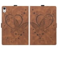 thumbnail image 2 of SaniMore Case for iPad 10th Generation 10.9" 2022, PU Leather Case with Embossed Butterfly Shockproof TPU Back Card/Pen Holder Anti-slip Stand Full Protective Fashion Wallet Case for iPad 2022, Brown, 2 of 10