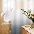 thumbnail image 4 of Gray Gradient No Hook Shower Curtain Shower Curtain with See Through Top Window, Waterproof Washable Fabric Curtain for Bathroom Hotel Decor, 72Wx72L, 4 of 9