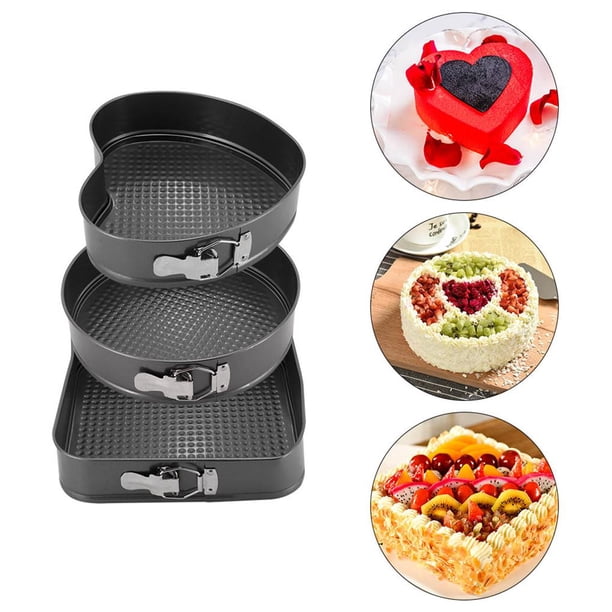 Matsuzay 3 uds., utensilios para hornear, molde para pasteles, horno, pastel, tarta, recubierto antiadherente, hojas para hornear pasteles Mostrada Matsuzay HA015773-00