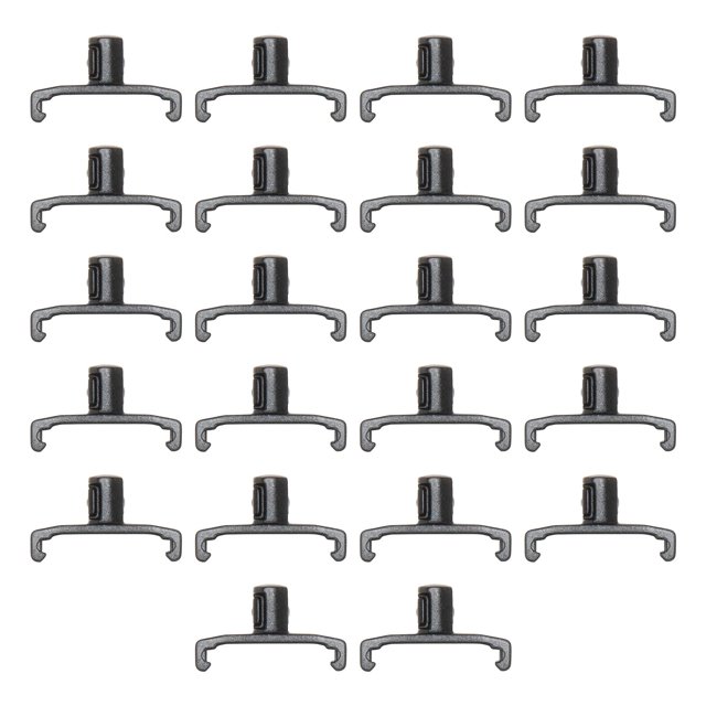 ERNST 8440-Negro Clips de enchufe con bloqueo giratorio Dura-Pro de 1/4 pulgadas, paquete de 22, negro