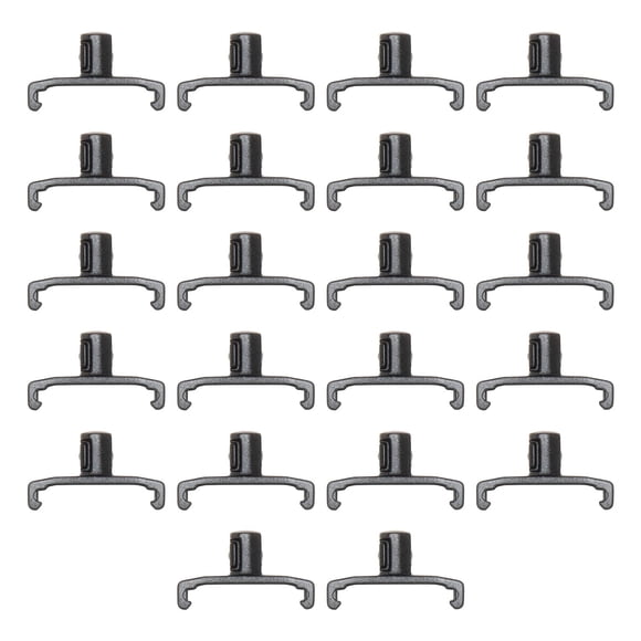 ERNST 8440-Negro Clips de enchufe con bloqueo giratorio Dura-Pro de 1/4 pulgadas, paquete de 22, negro