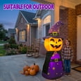 thumbnail image 6 of MAGOTAN 5 FT Halloween Inflatables Pumpkin Witch Outdoor Decorations Pumpkin Witch Halloween Inflatable Blow Up Halloween Pumpkin Decoration Build-in LED Lights, 6 of 8