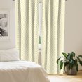 thumbnail image 2 of Ambesonne Retro Curtains, Picnic Yellow Spots, Pair of 28"x63", Yellow and White, 2 of 5