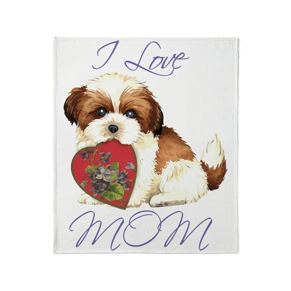 CafePress - Shih Tzu Mom Throw Blanket - Soft Fleece Throw Blanket, 50"x60" for All Ages