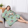 thumbnail image 5 of Oversized Wearable Blanket Hoodie,Cute Hedgehog Pattern Sherpa Blanket Hoodie with Super Pockets,Super Warm Fuzzy Pullover for Women & Men, 5 of 6