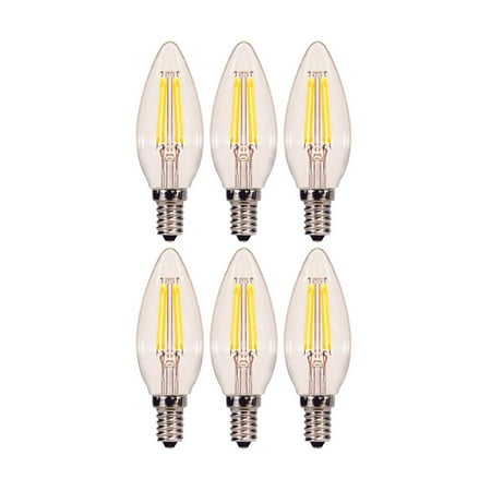 

4.5 Watt B11 LED; Clear; Candelabra base; 2700K; 350 Lumens; 120 Volt