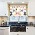 thumbnail image 5 of Yayeee Kitchen Curtains Tier Pair Light Filtering 27"x36" Rod Pocket Short Cafe Window Panel, Beige Retro Flower, 5 of 7