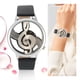 thumbnail image 1 of RelOJes para Hombres, RelOJ Analógico de Cuarzo, Reloj de Pareja Analógico de Cuarzo de 2 Colores RELOJ DE PULSERA CON CORREA DE PU CONSEPERA DE NOTA MUSICA HUECA REDONDA, 1 of 7