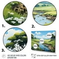 thumbnail image 3 of Designart "Reflective River in the Countryside II" Landscapes Canvas Wall Art, 3 of 5