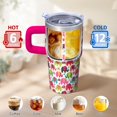 thumbnail image 6 of 20oz elephant Tumbler with Handle User Friendly Home Cup elephant Lover Gift Great Graduation New Year Gift for elephant Fans Women and Men, 6 of 6