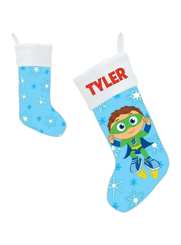 Personalized Super Why! Super Snowflake Christmas Stocking