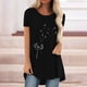 thumbnail image 3 of Puntoco Mujeres Moda Casual Impresión Camisas Manga Corta Suelta Tee tops Túnica Blusa Puntoco Puntoco-8091, 3 of 4