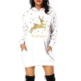 thumbnail image 3 of Christmas hot sale printed mid-length pocket hooded long-sleeved sweater, 3 of 11