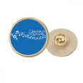 thumbnail image 1 of Blue Flappg Music 5-le Staff Round Metal Golden Pin Brooch Clip, 1 of 3