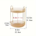 thumbnail image 3 of 2 Tier Space-Saving 360 Rotating Lazy Susan Makeup Organizer For Vanity Bathroom Countertop Skincare Beauty, 3 of 11