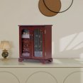 thumbnail image 3 of Cajas de Joyería de Madera Marrón Oscuro, Caja de Joyería Grande con Asa para Manualidades de Tallado con Gancho Giratorio y Forro de Terciopelo, Cajas de Joyería para Mujer, 3 of 10