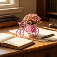thumbnail image 5 of Japceit Mini Bicycle Planter With Artificial Flowers, Vintage Bike Floral Arrangement, Desktop Decoration Ornament, Cute Home Accent, 5 of 6
