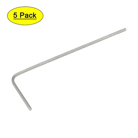 

Uxcell 0.7mm Hex Key Wrench L Shaped Long Arm CR-V Repairing Tool 5 Pack