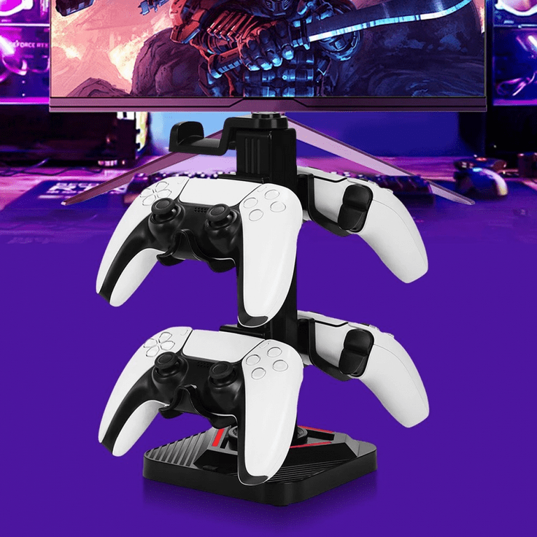 Control Holder - 2-Tier Universele Game Controller - Headset Houder Stand Dual Controller Gaming Accessoires Voor Desktop Gamer Goud