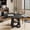 Black, variant on Extendable Round Dining Table 43.3 to 51.1 Inches, Drop Leaf Kitchen Table with Storage Rack for 4-8 Seats, Wood Base Walnut Finish