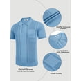 thumbnail image 5 of COOFANDY Men's Knit Polo Shirts Short Sleeve Vintage Polo Shirt Textured Polo T Shirt Classic Golf Shirt, 5 of 6