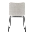 thumbnail image 6 of NPD Furniture Bruce Fabric Dining Side Chair in Pebbled Cream (Set of 2), 6 of 12
