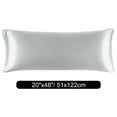 thumbnail image 7 of PiccoCasa Satin Body Pillowcases 2 Pcs Soft with Zipper Closure Silver Grey 20"x48", 7 of 7