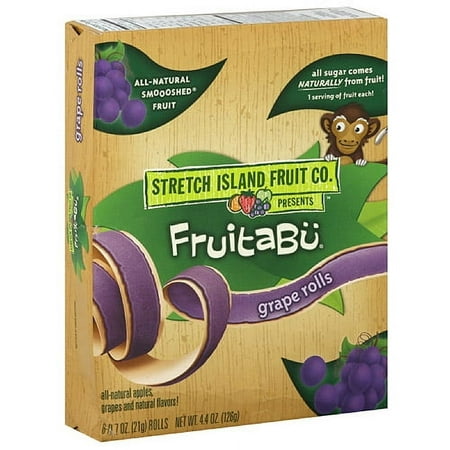 Fruitabu Grape Fruit Snacks, 6ct (Pack of 12)