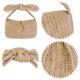 thumbnail image 5 of Bolso Paja Turístico Embrague Plisado Con Lazo (beige) Albaricoque, 5 of 9