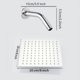 thumbnail image 3 of 1set Stainless Steel Square Rainfall Shower Head, High Pressure Rainfall Shower Head, Minimalist 8in Shower Spray Nozzle For Bathroom, Bathroom Accessories, 3 of 4