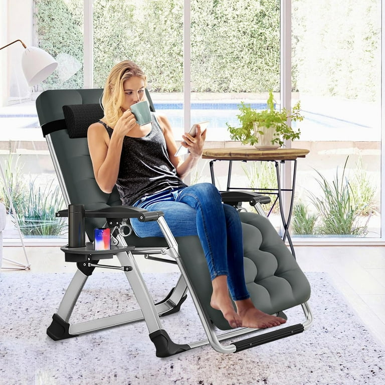 Gravity Chair Heavy Duty Folding Garden Chairs Patio Zero Gravity