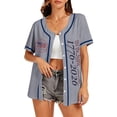 thumbnail image 5 of American Baseball Shirt for Women Short Sleeve V Neck 1776 2026 4th Of July Jersey Shirts Patriotic Baseball Tee Top, 5 of 5